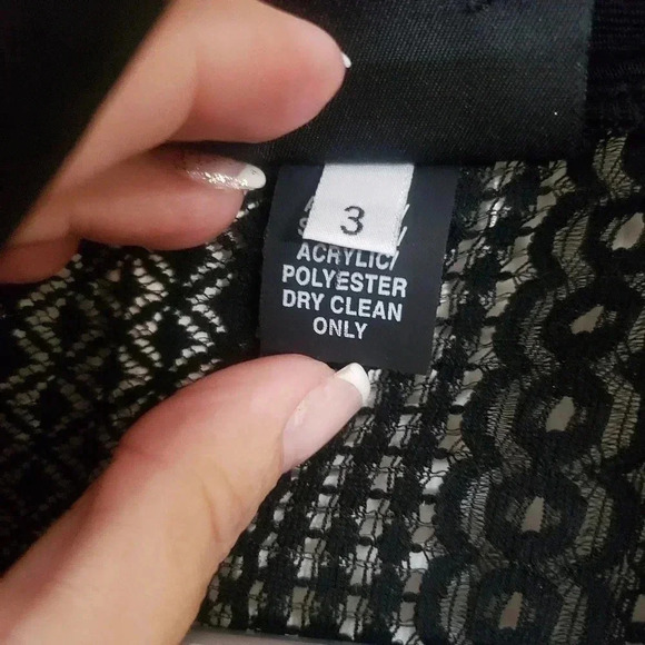 AHNI Red and Black Velvet and Sheer Open Cardigan - Picture 5 of 10